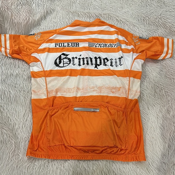 Cycology men’s orange cycling full zipper jersey size xl - Picture 4 of 5